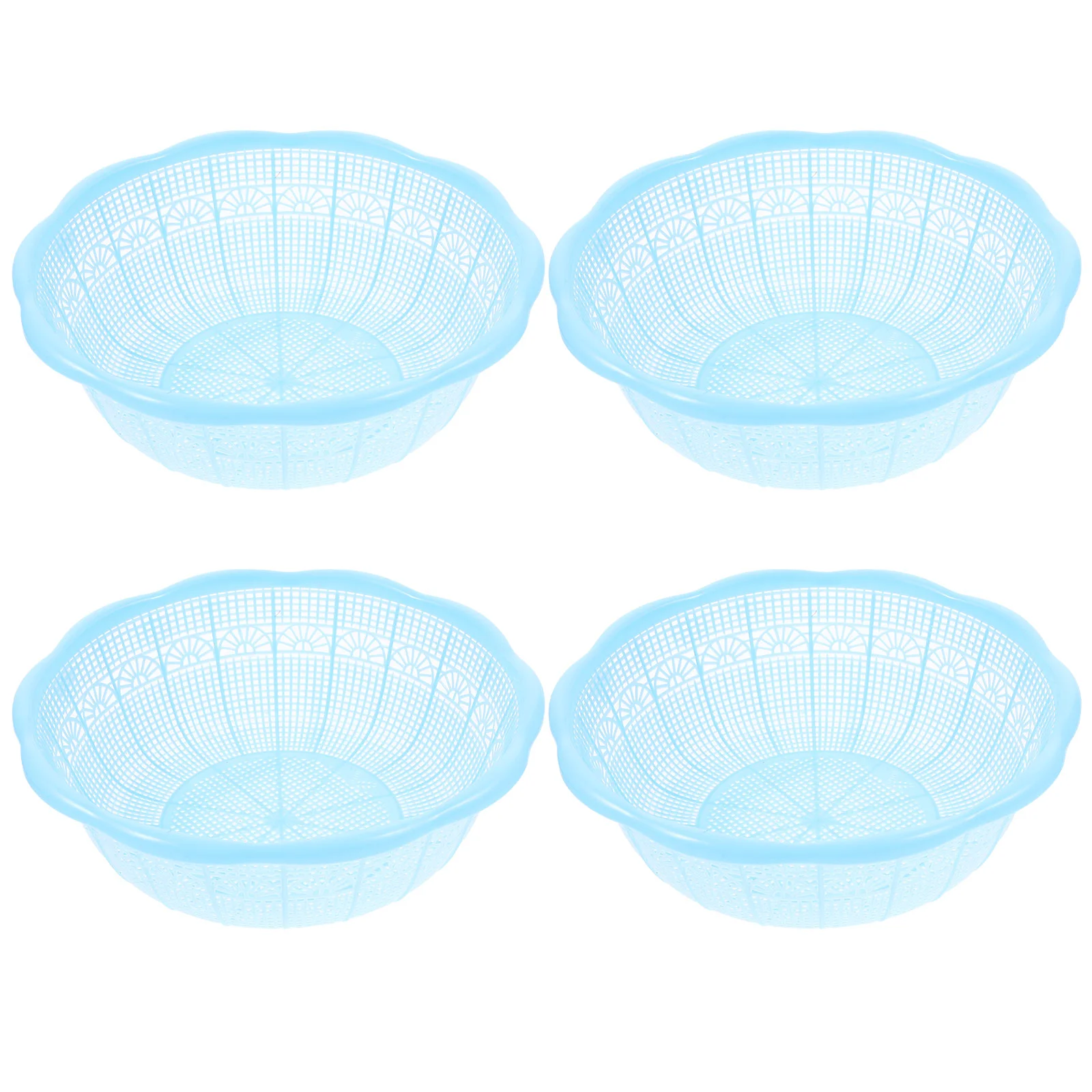 

Plastic Rice Basket Multifunctional Fruit Vegetables Colander Washing Baskets Kitchen Tools Accessory (Random Color)
