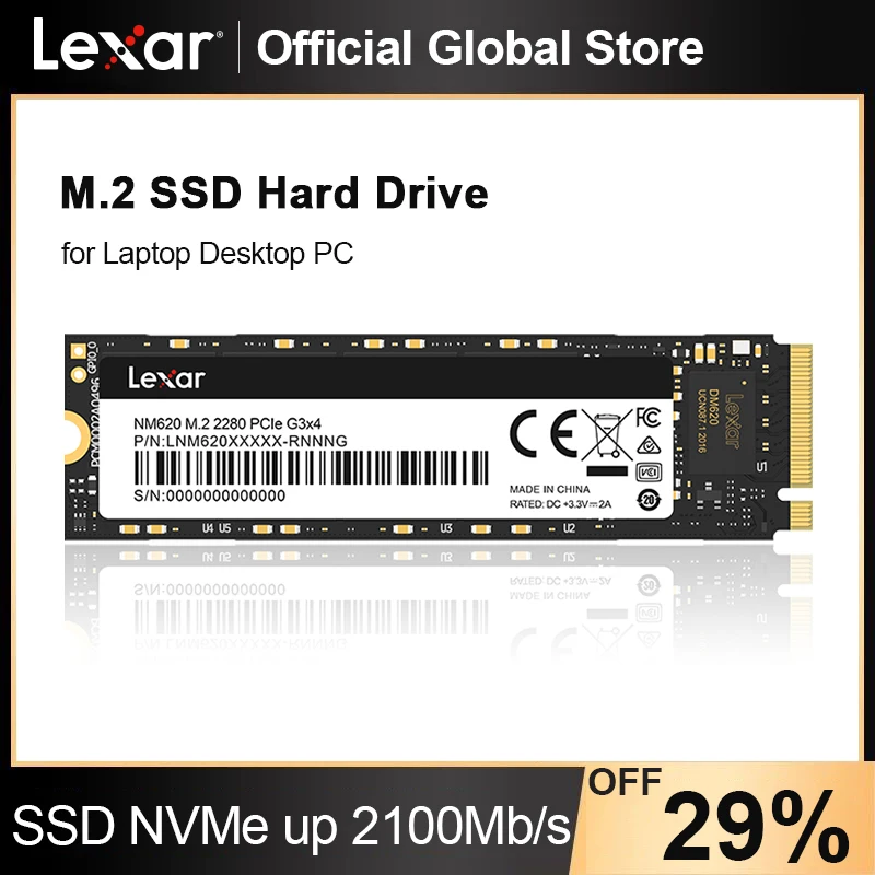 

Жесткий диск Lexar NM610 M.2 SSD 250 ГБ 500 Гб ТБ NVMe ssd M.2 2280 PCIe, Внутренний твердотельный накопитель для ноутбука, настольного ПК