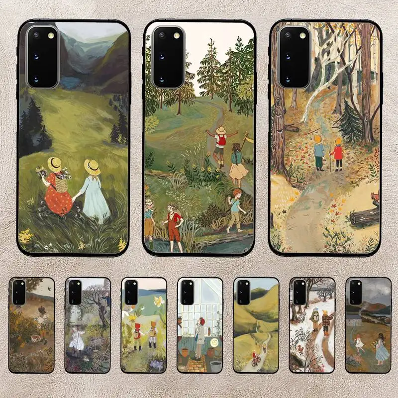 

Cartoon Scenery Girl Phone Case For Huawei Honor 10Lite 10i 20 8x 10 Funda 9lite 9xpro Back Coque