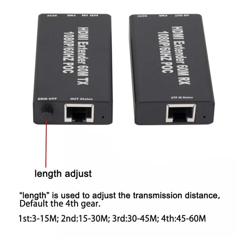 1080P 60M Extender RJ45 HDMI-compatible extender HDMI Network Extender by CAT5e CAT6 LAN Extensor for PS4 apple PC laptop HDTV images - 6