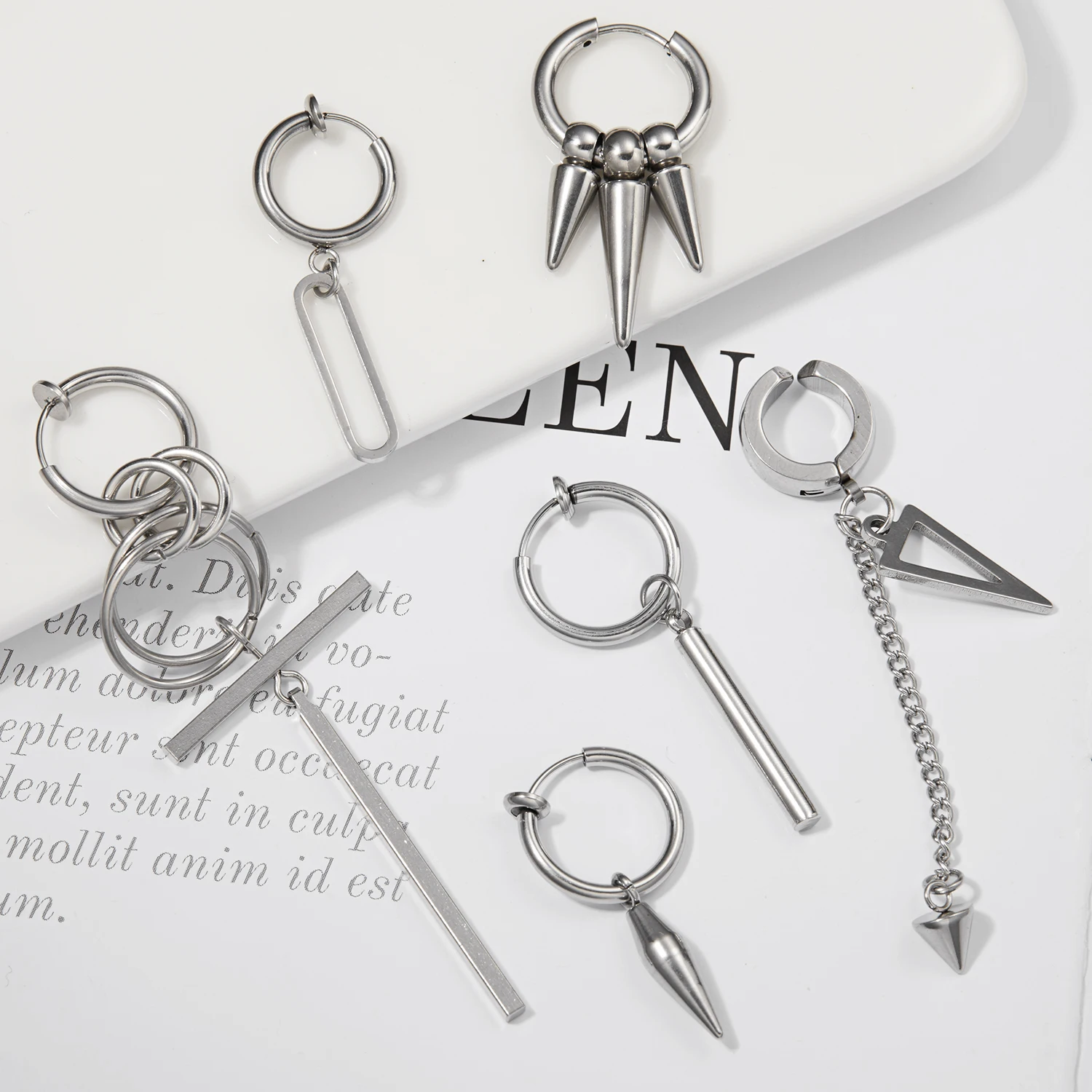 Серьги-подвески из нержавеющей стали с крестом стильные украшения для мужчин и