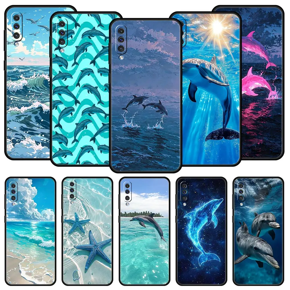 Фото Чехол для телефона Ocean Dolphin для Samsung A56 A36 A26 A54 A52 A24 A14 A50 A72 A70 A40 A20E A06 A12 A22 A34 A42 A32 A04s A16 5G Cover №1