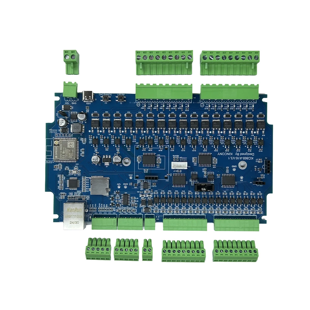 Фото Модуль GPIO KinCony KC868-A16v3 ESP32-S3 на 16 каналов для ESPHome, Home Assistant, MQTT, HTTP, Modbus №1