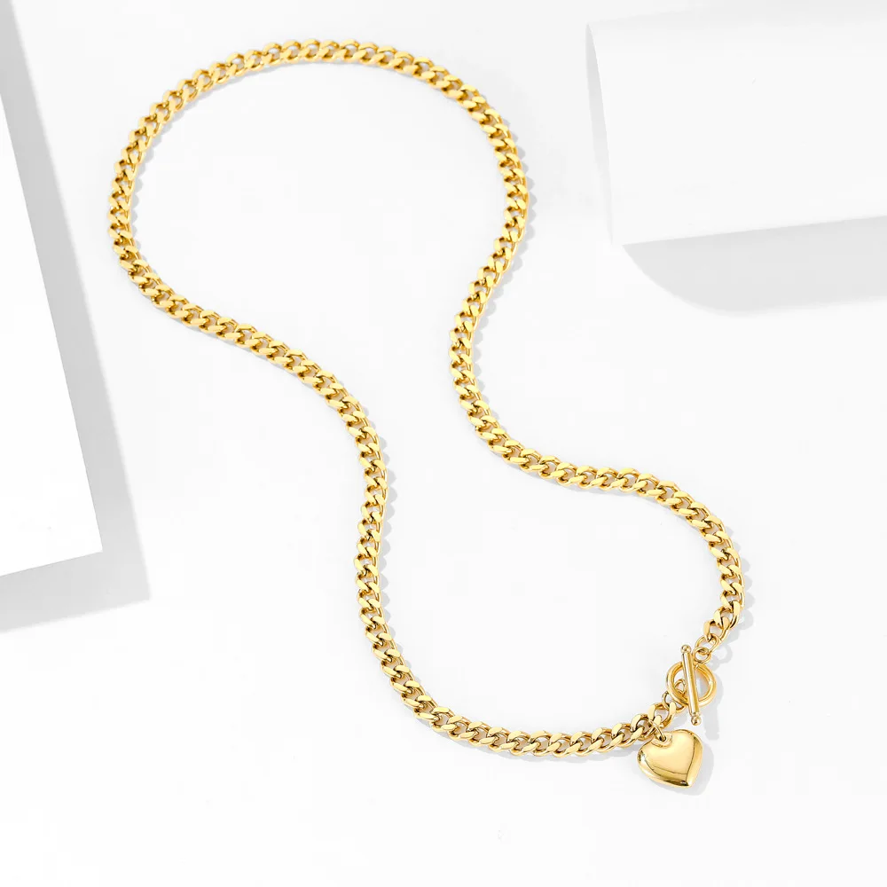 Женское колье-чокер из нержавеющей стали с пряжкой в стиле панк |