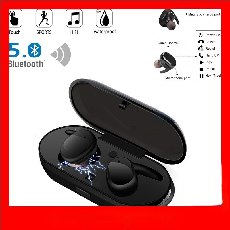 Оригинальные наушники Y30, Bluetooth наушники, Tws спортивные наушники, цифровой дисплей, Мини Беспроводная Bluetooth-гарнитура, сенсорная гарнитура 5,0