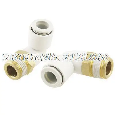 

10 Pcs 3/8" PT Thread to 10mm Tube Push in Connect Elbow Fitting Jointer