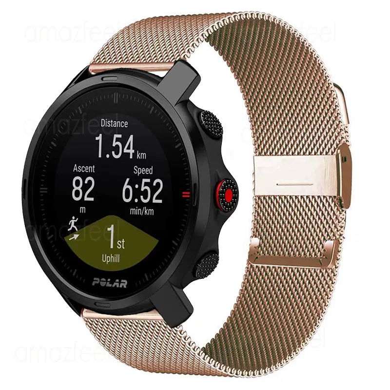 

Металлический ремешок 20/22 мм для часов POLAR Vantage M2, ремешок для часов Polar Grit X Pro титановый браслет, браслет Polar IGNITE 2/Pacer/Unite