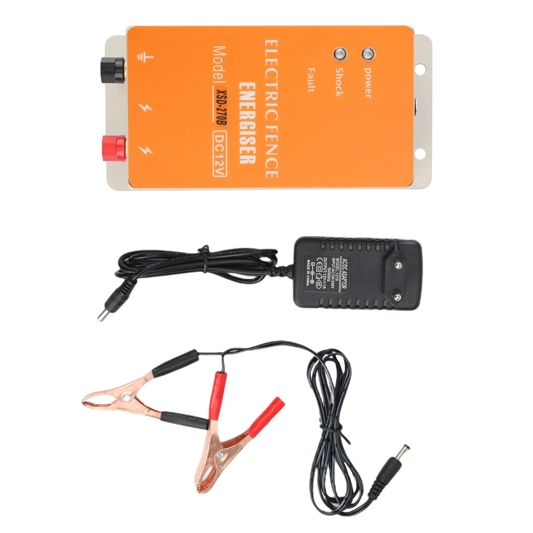 

10KM Electric Fence Solar Energizer Charger Controller High Voltage Horse Cattle Poultry Farm Animal Fence Tools EU Plug