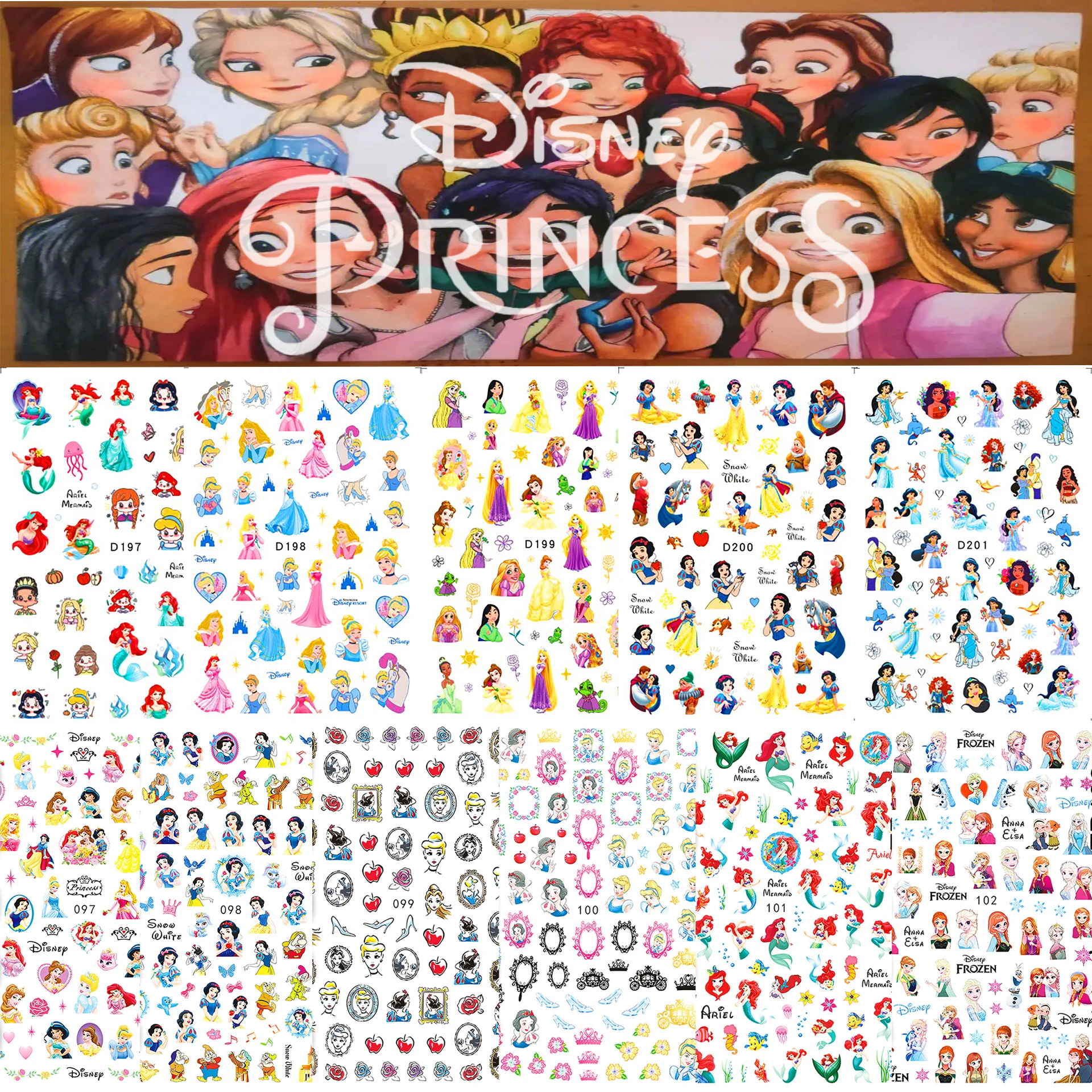 

1 шт., 3D наклейки для ногтей с героями мультфильмов «Принцесса Диснея», детали для ногтей, принадлежности для дизайна ногтей Disney, милые наклейки с Микки Дональдом Даком, Лило и Стич