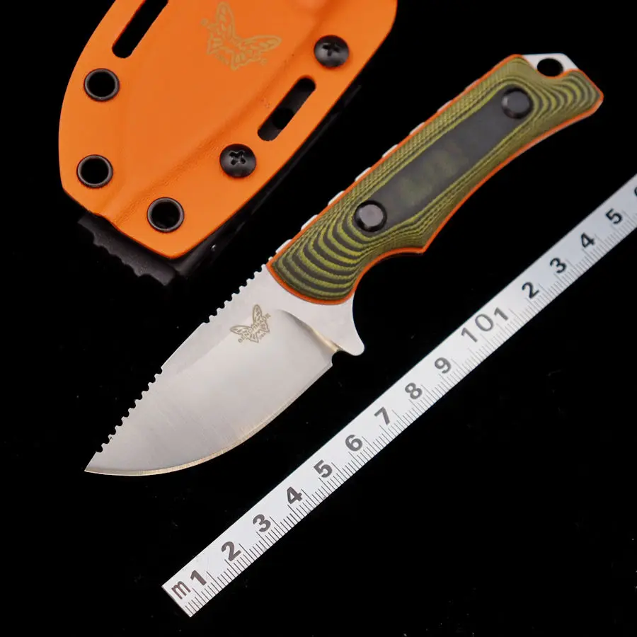 

BENCHMADE 15017 Fixed Blade Knife Dual Color G10 Handle Outdoor Survival Tactical Straight Knives