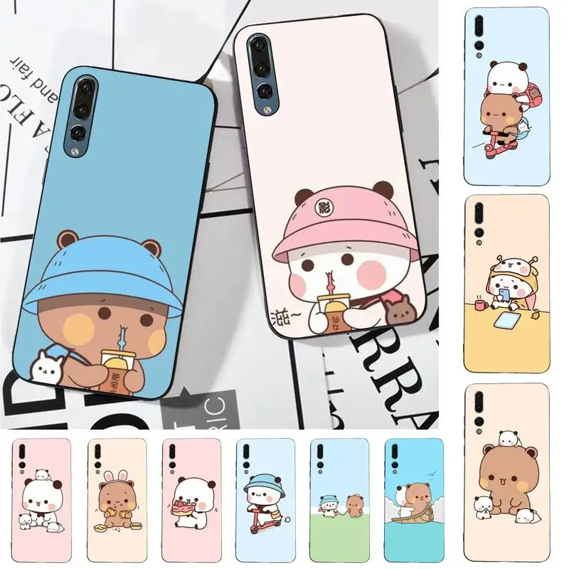 

Bubududu Panda Phone Case for Huawei P30 40 20 10 8 9 lite pro plus Psmart2019