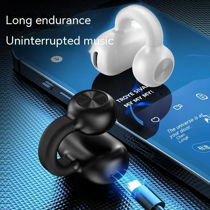 Фото Новая беспроводная Bluetooth-гарнитура Z28 с одним ухом и зажимом для ушей 5,3 очень долгий срок службы в режиме ожидания шумоподавление движения №2