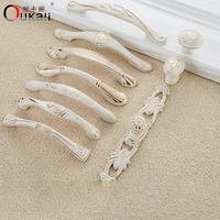 creative ivory white cabinet pulls weighted zinc alloy electroplating process kitchen storage handles furniture drawers cabinets