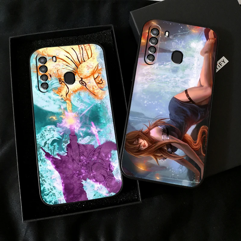 

Japan NARUTO Anime Phone Case For Samsung Galaxy A32 4G 5G A51 4G 5G A71 4G 5G A72 4G 5G Soft Liquid Silicon Back Carcasa Coque