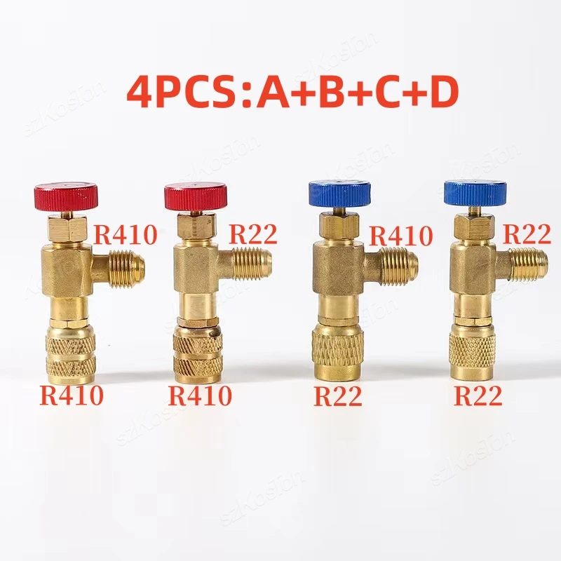 

Адаптер предохранительного клапана для кондиционирования воздуха R410A, R22, 4/1 шт