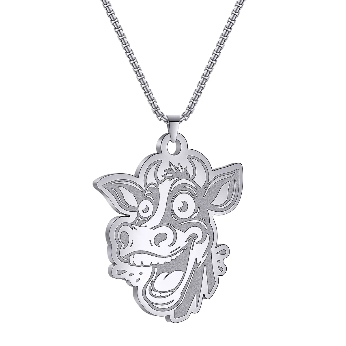 Ожерелье с головой коровы для женщин и мужчин милое ювелирное изделие из