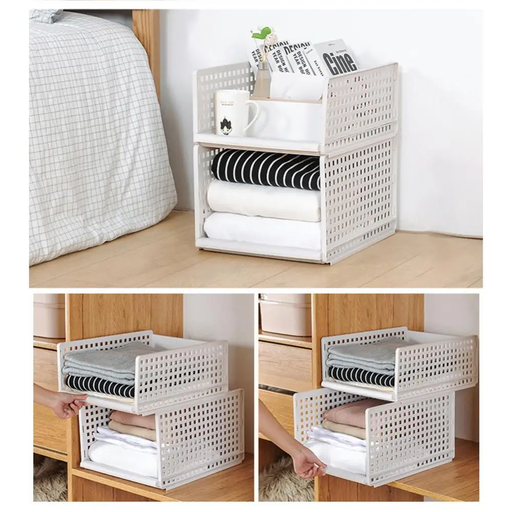 

Detachable Clothes Organizer Wardrobe Partition Board Drawer Basket Shelf Box