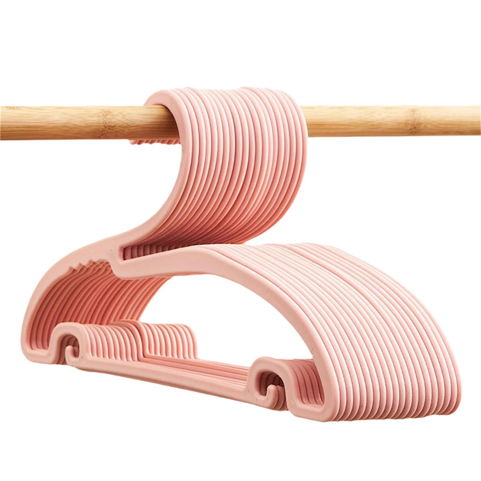 

10pcs Clothes Hanger Japanese-Style Gooseneck Hanger Seamless Drying Holder Drying Rack Clothes Hanger Space Saving Plastic Rack