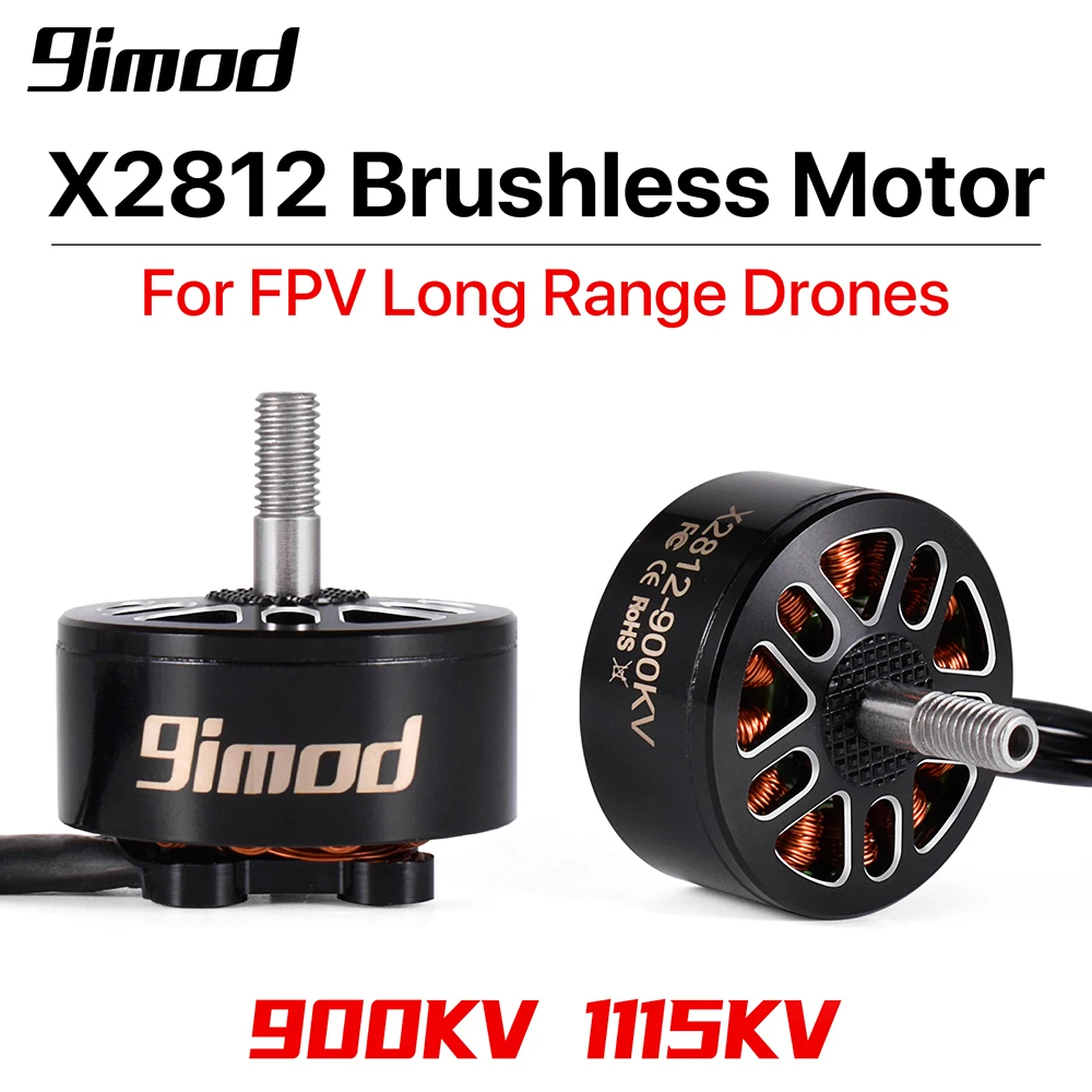 

9IMOD 4pcs X2812 900KV 1115KV Brushless Motor 2-6S 4mm Bearing Shaft for RC Multirotor Airplane FPV Long Range Drone DIY Parts