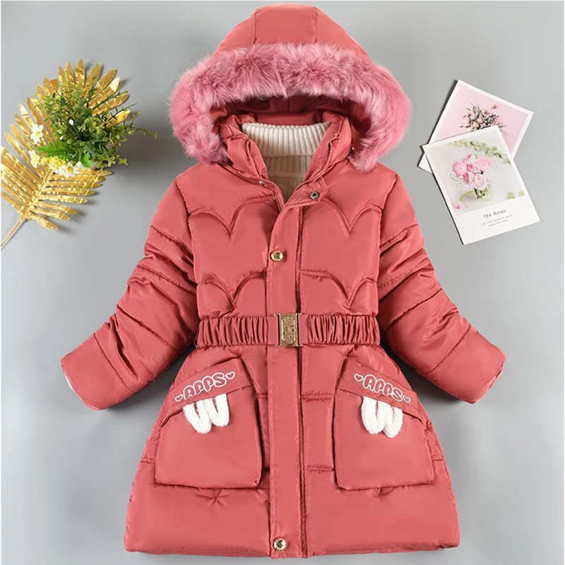 Children Down Coat Winter Teenager Thickened Hooded Cotton-padded Parka Coat Kids Warm Long Jackets Toddler Kids Outerwear images - 6