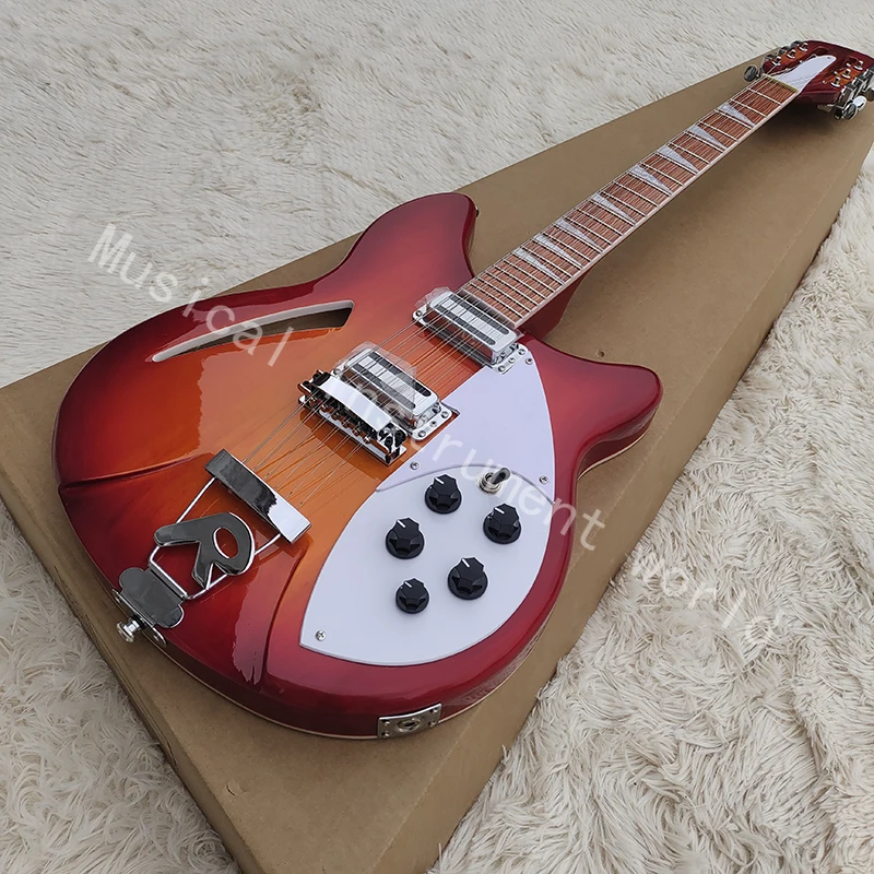 

Guitarra elétrica de 12 cordas de marca clássica, aparência bonita, voz bonita, entrega gratuita para casa.