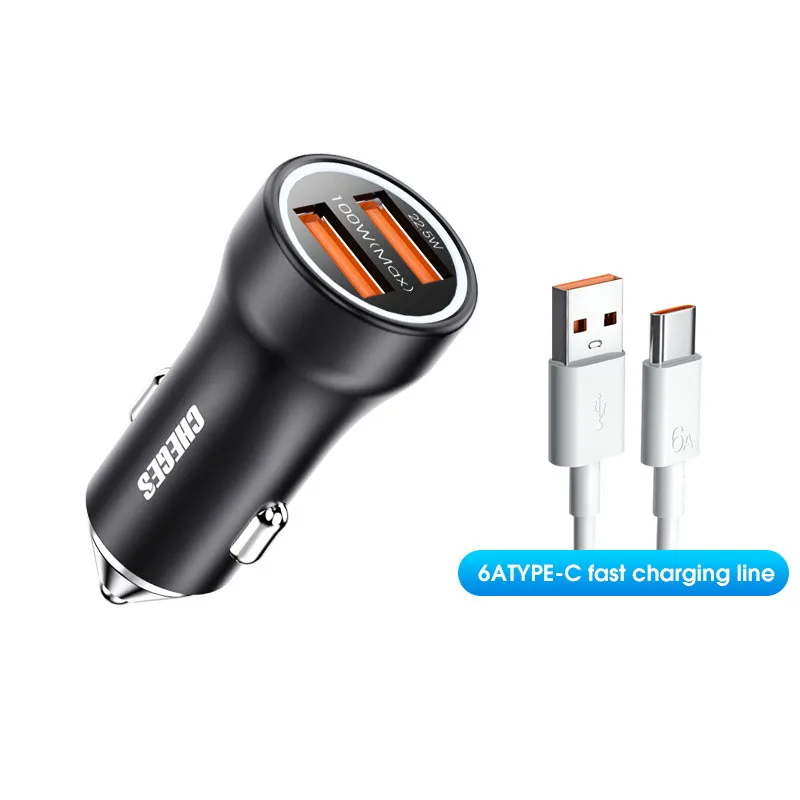 

Автомобильное зарядное устройство 12-24 В с двумя USB-портами, 100 Вт + 22,5 Вт