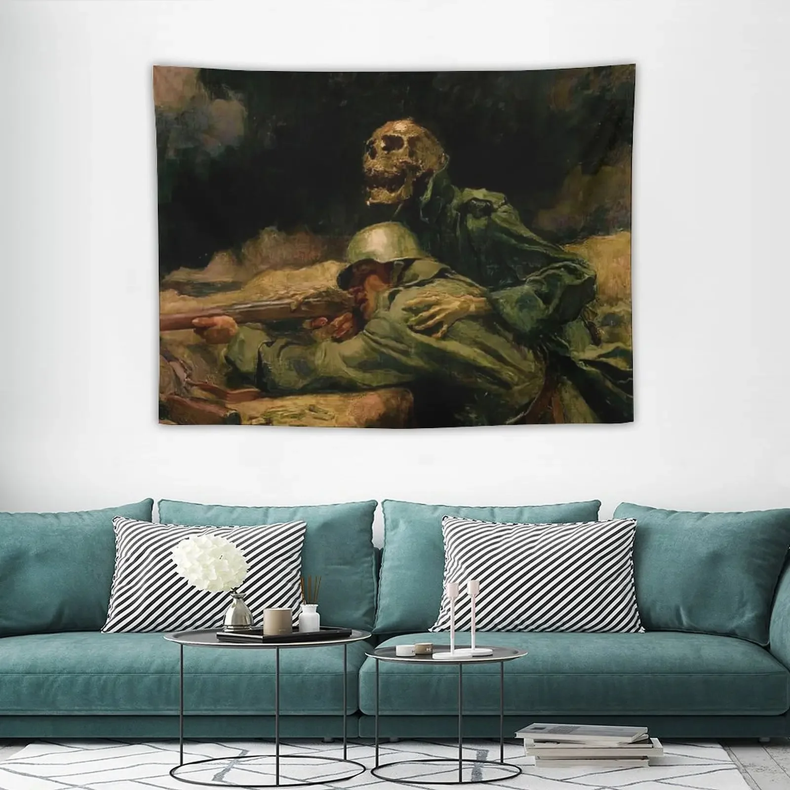 Гобелен Смерть направляет пулю Ханса ларвина украшение для гостиной кровати