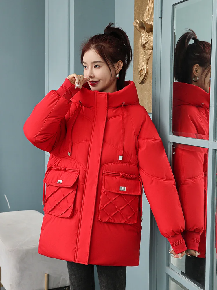MEILLY DOLPHIN New Solid Thick Winter Women Coat Oversized Parkas Jackets Casual Warm Hooded Coat Female Winter Jacket Outwear