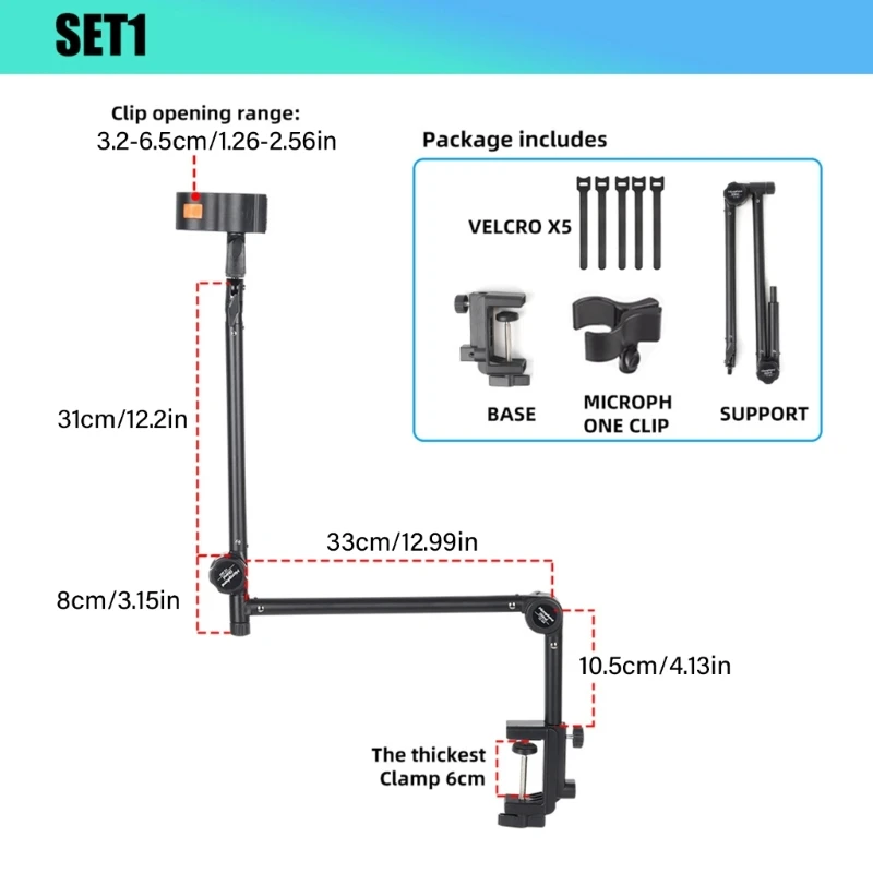 CPDD Оптимизированная микрофонная штанга Настольный держатель микрофона для