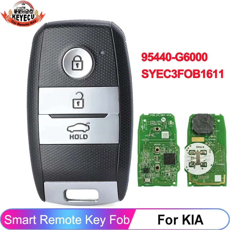 KEYECU OEM 3 кнопки FCC ID: SYEC3FOB1611 95440-G6000 для KIA Picanto Morning 2017 2018 2019 Smart 433 МГц 8A чип-ключ