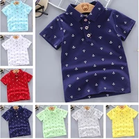 2022 summer baby boys shirts short sleeve lapel clothes for girls cotton breathable kids tops outwear 12m 5y