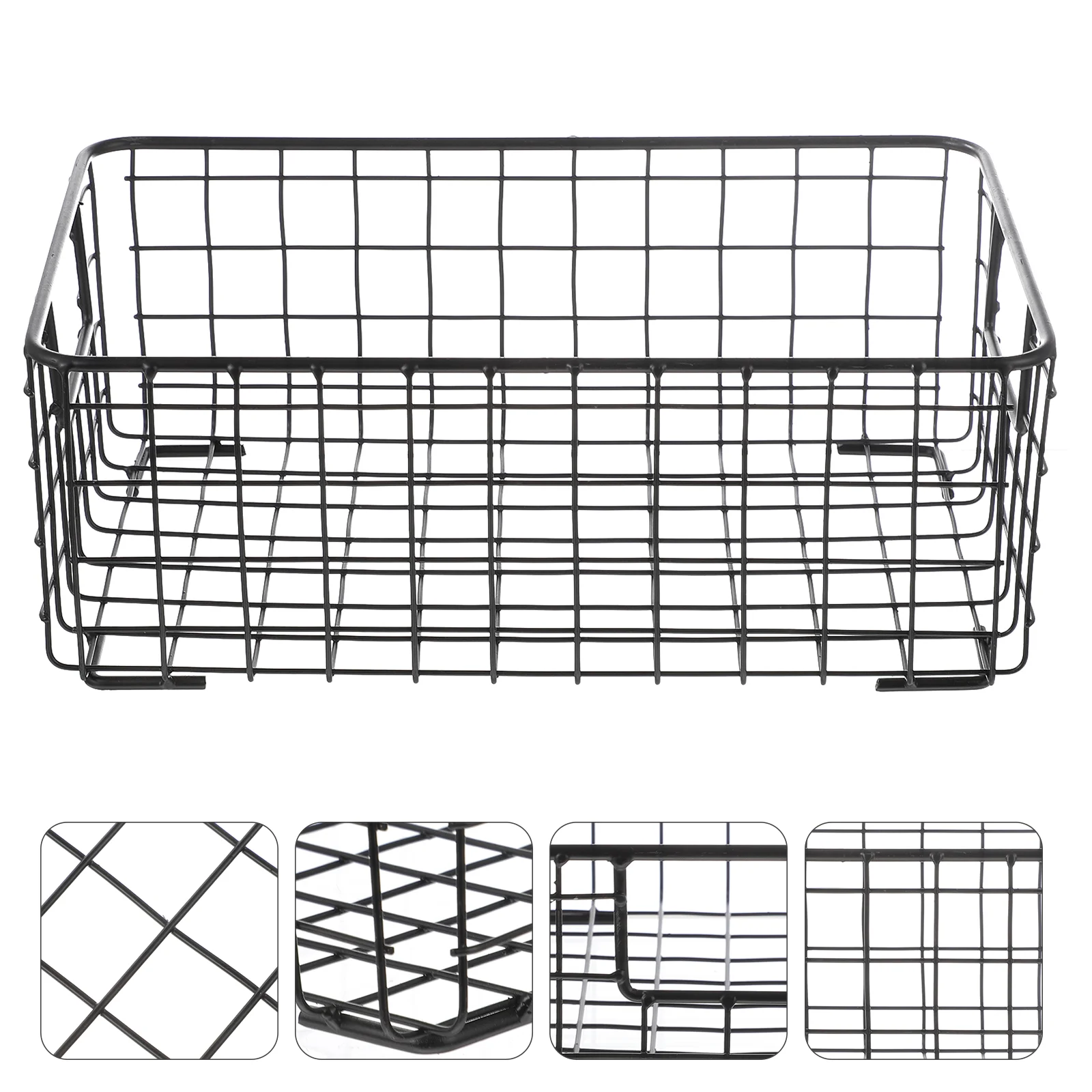 

Storage Wire Basket Kitchen Desk Topper Sundries Container Fruit Organizer Draining