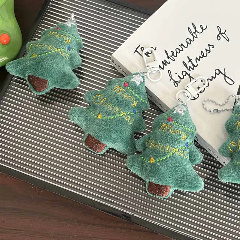 Плюшевая рождественская елка милый кулон кукла с вышивкой рождественский