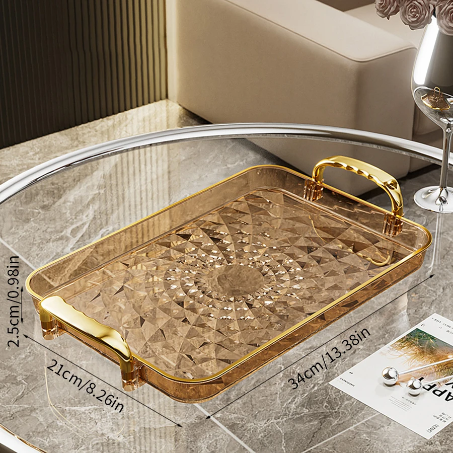 

Пластиковый прозрачный поднос WORTHBUY с двойными ручками