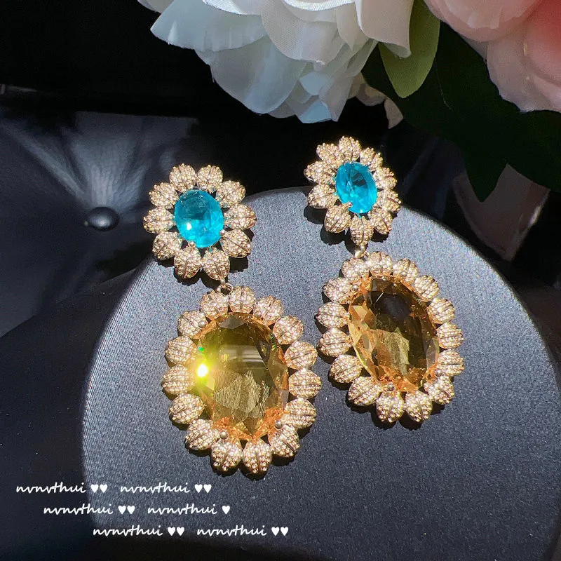 

Женские серьги-подвески в виде цветка, серебро 925 пробы