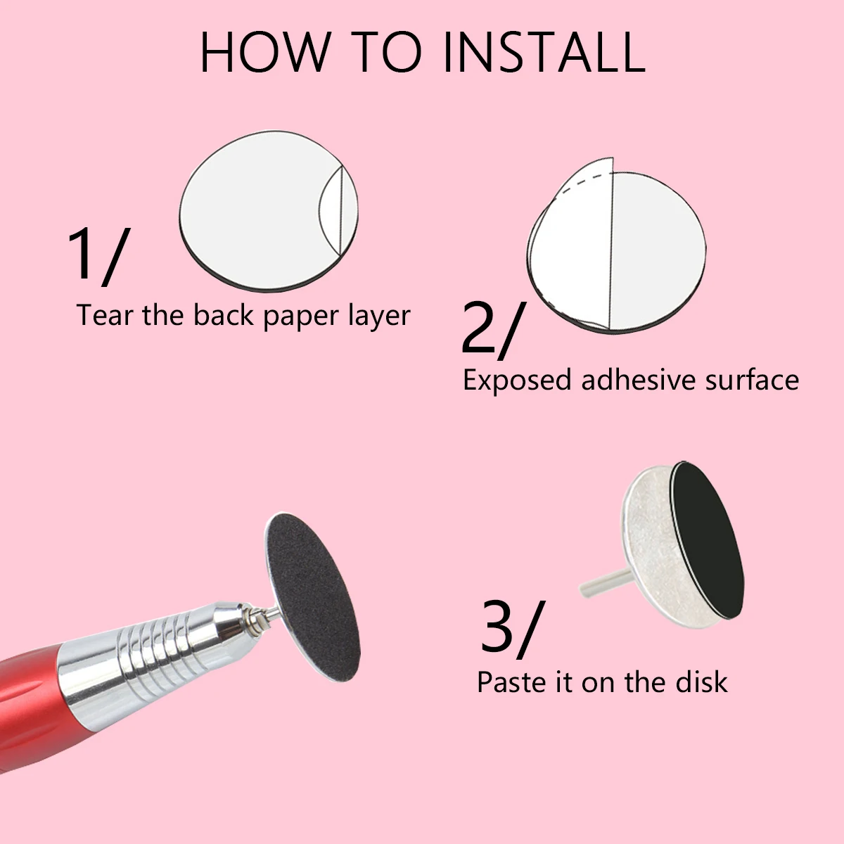 Сменная шлифовальная бумага для удаления кутикулы и мозолей на ногах 20 мм