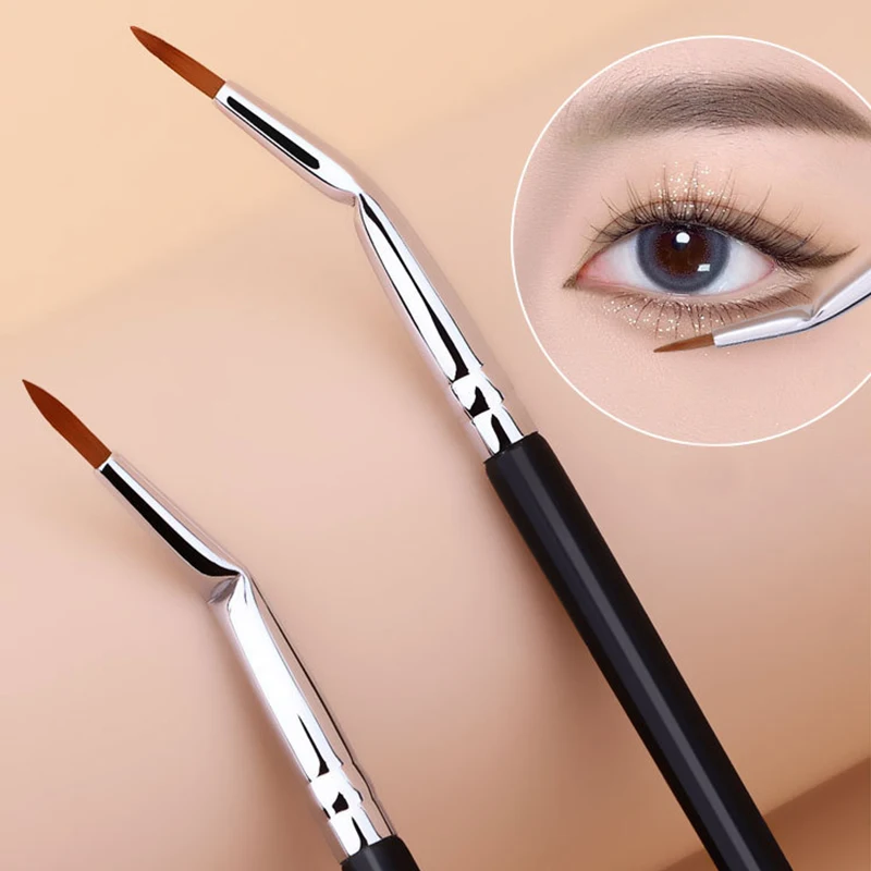 

1PC Head Eyeliner Brush Eye Detail Makeup Brush Eyebrow Eyeliner Contour Angled Brush Under Eyes Tear Trough Concealer Brush