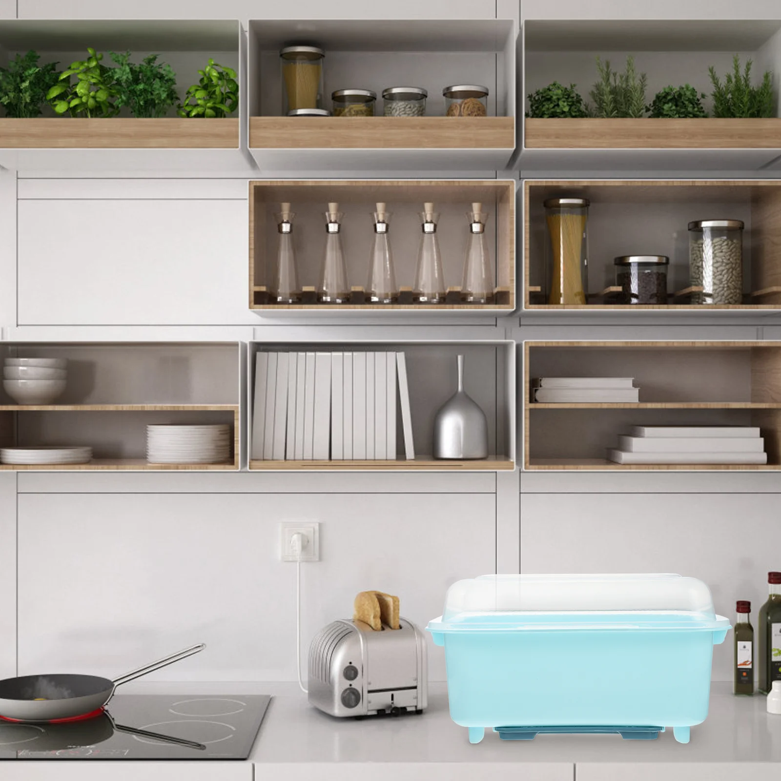 Пластиковая сушилка для посуды подставка сушки бутылок кормления кухонная