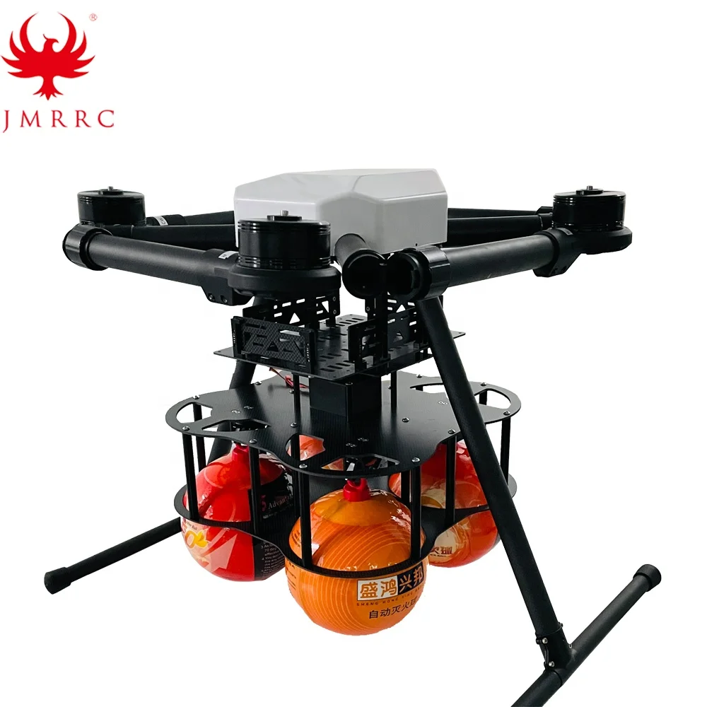 JMRRC 1100mm wheelbase Fire Extinguisher UAV Drone,Para Drop System Drone for Fire Annihilator Drone industry application UAV RC