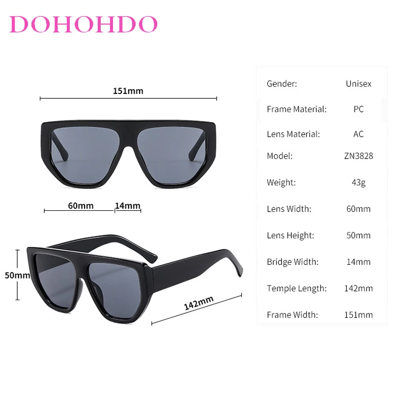 DOHOHDO новые Ins популярные квадратные солнцезащитные очки женские ретро панк