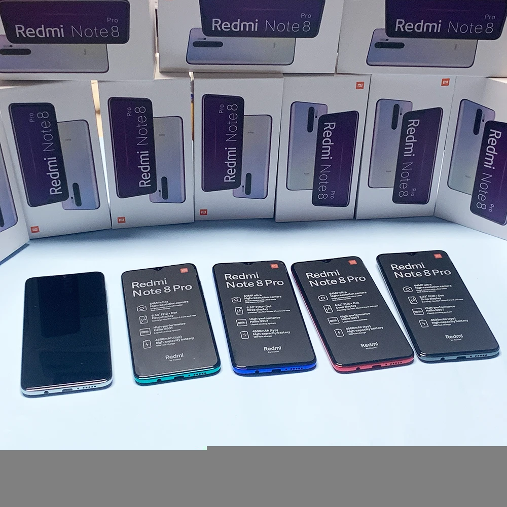 Orginal Xiaomi Redmi Note 8 Pro Cellphone,Global ROM Version Smartphone Helio G90T 4500mAh 64MP Quad Camera enlarge
