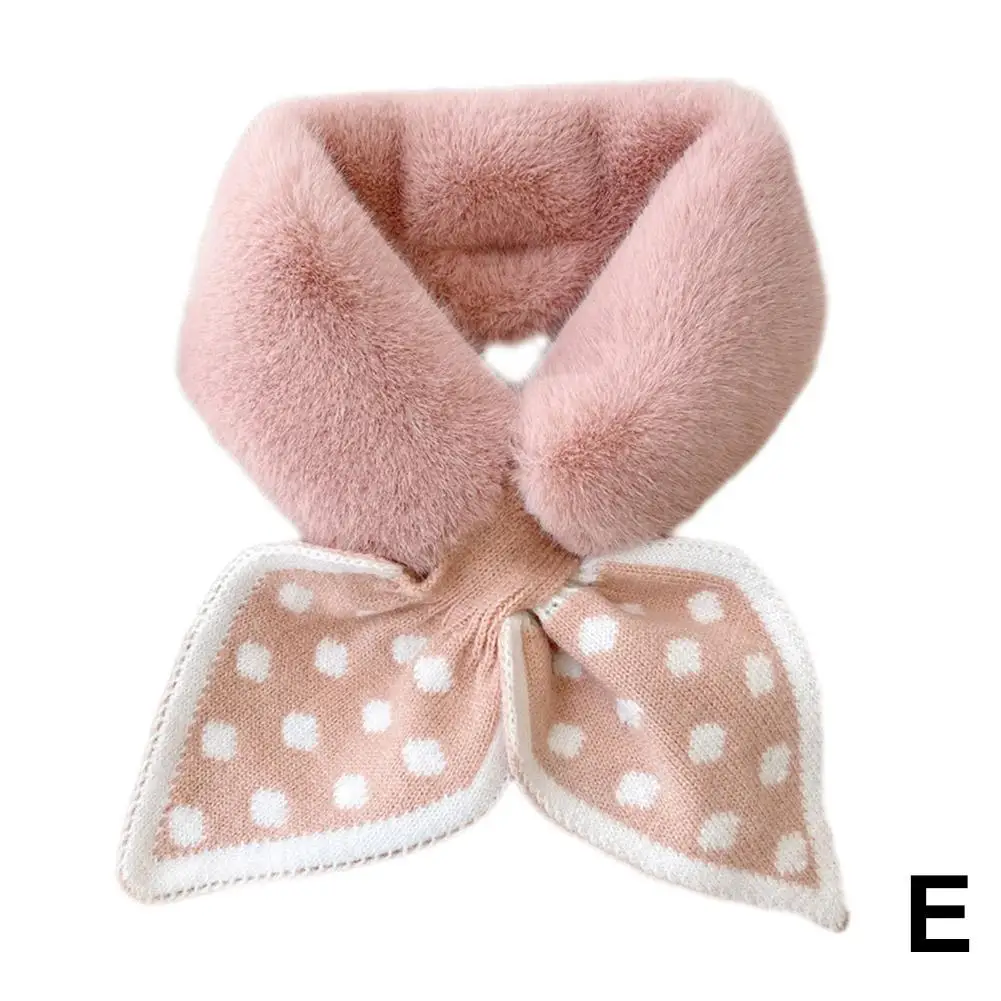 Вязаная Шаль из искусственного кроличьего меха перекрестный шарф воротник