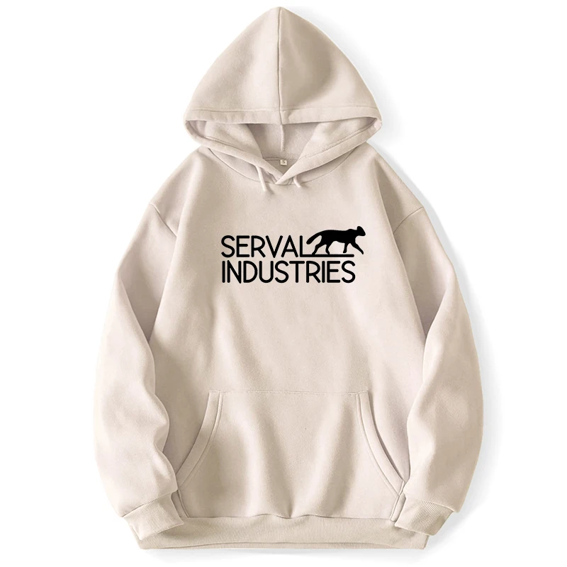 Serval Industries Hoodie Jumpers Hoodies For Men Clothes Sweatshirts Trapstar Autumn Pullovers Pocket Korean Style Sweatshirt