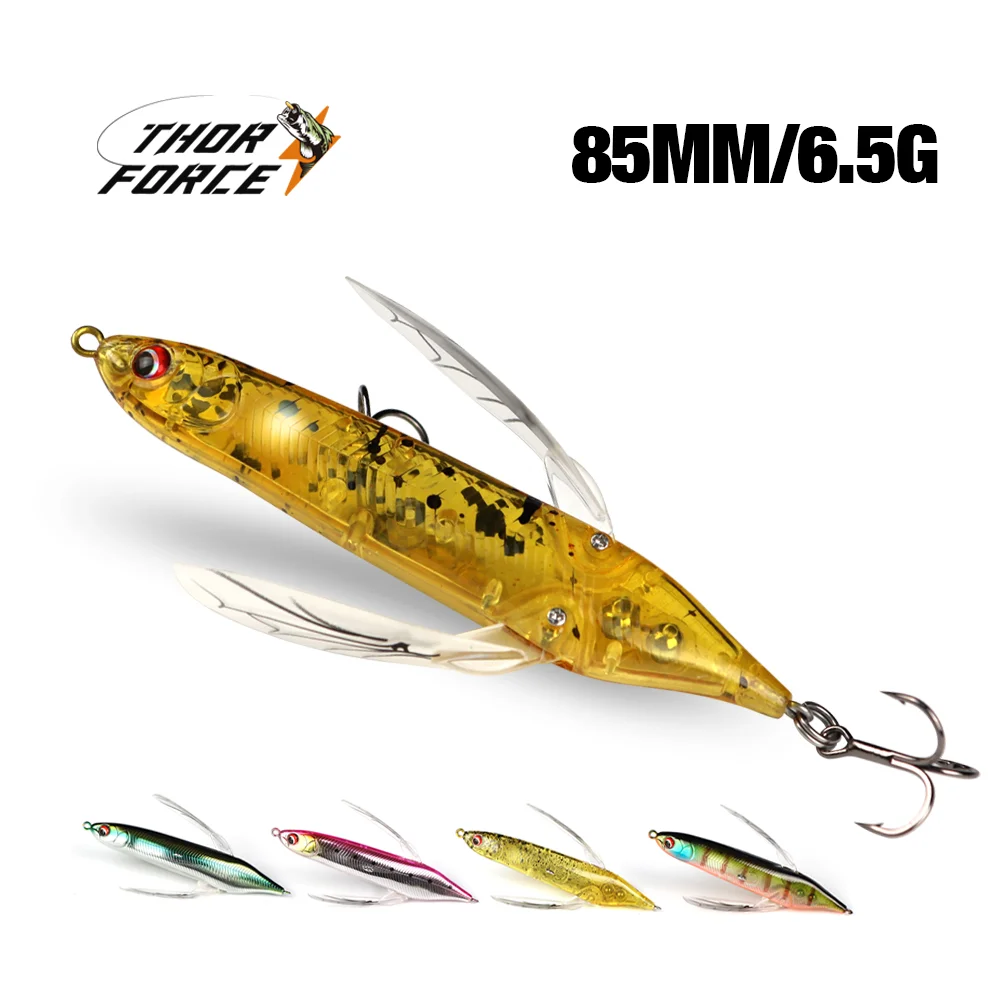 THORFORCE Dragonfly Minnow Bait 80 мм 6 5 г Topwater рыболовные приманки плавающие воблеры приманка