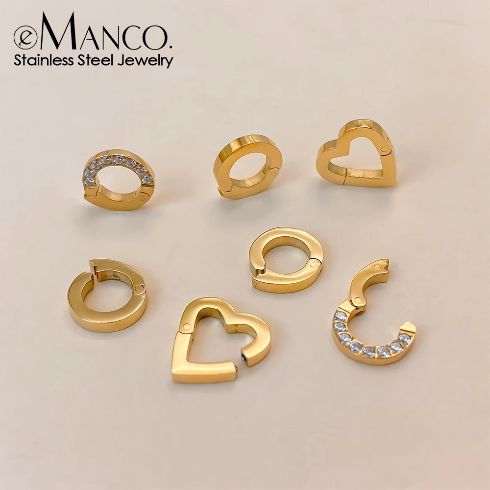 Фото eManco Высококачественная нержавеющая сталь 14K PVD позолоченная круглая застежка в виде скелета для DIY браслета, ожерелья, изготовления ювелирных изделий №1