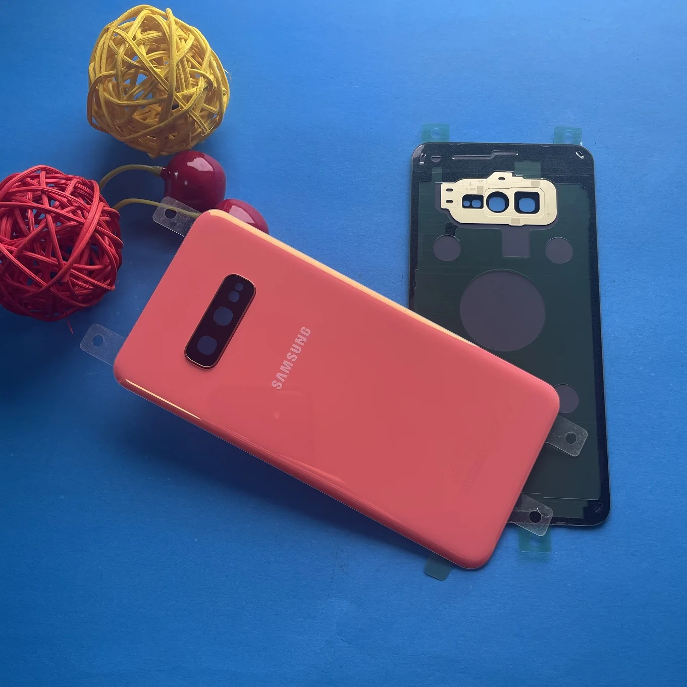 

Original Back Glass rear door battery cover door back pannle Replacement For Samsung Galaxy S10e orange