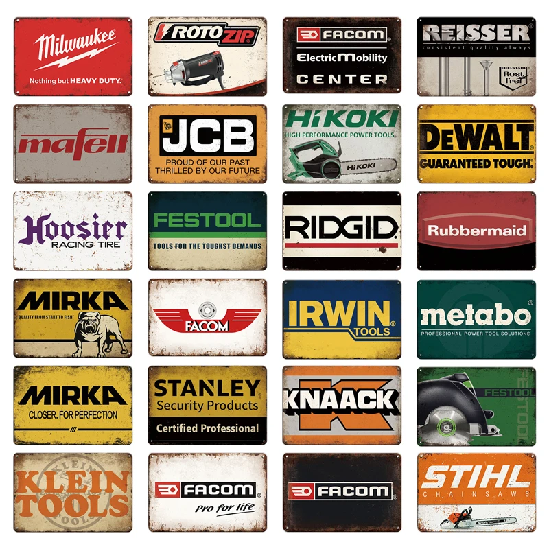 Винтажная металлическая табличка в стиле ретро, искусственные знаки из олова для мастерской, гаража, фермы, мужской пещеры, клуба, Настенный декор