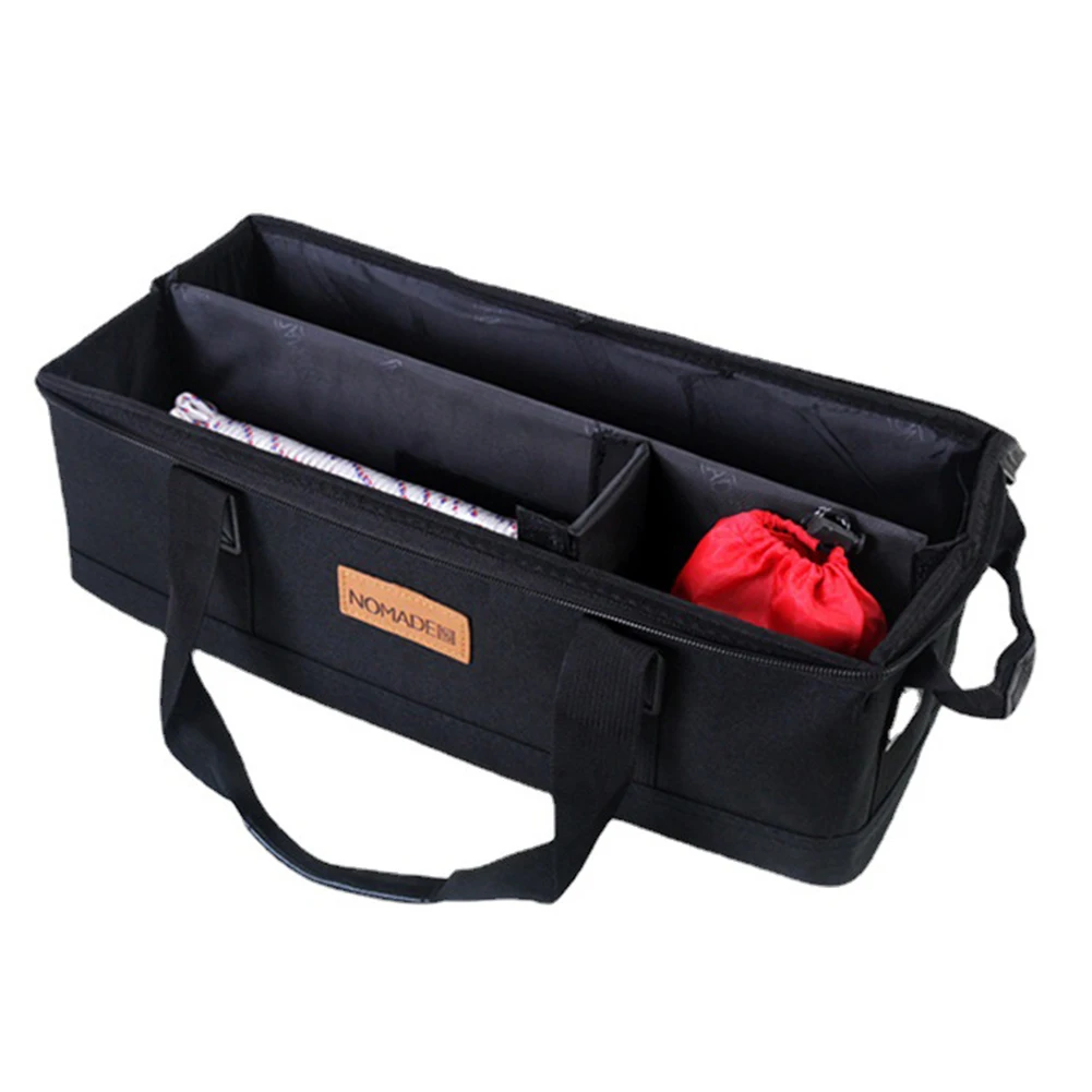 

Multipurpose Tool Storage Bag Large Capacity Outdoor Camping Picnic Bag 600D Oxford Zipper Mesh Pocket Cookware Organizer