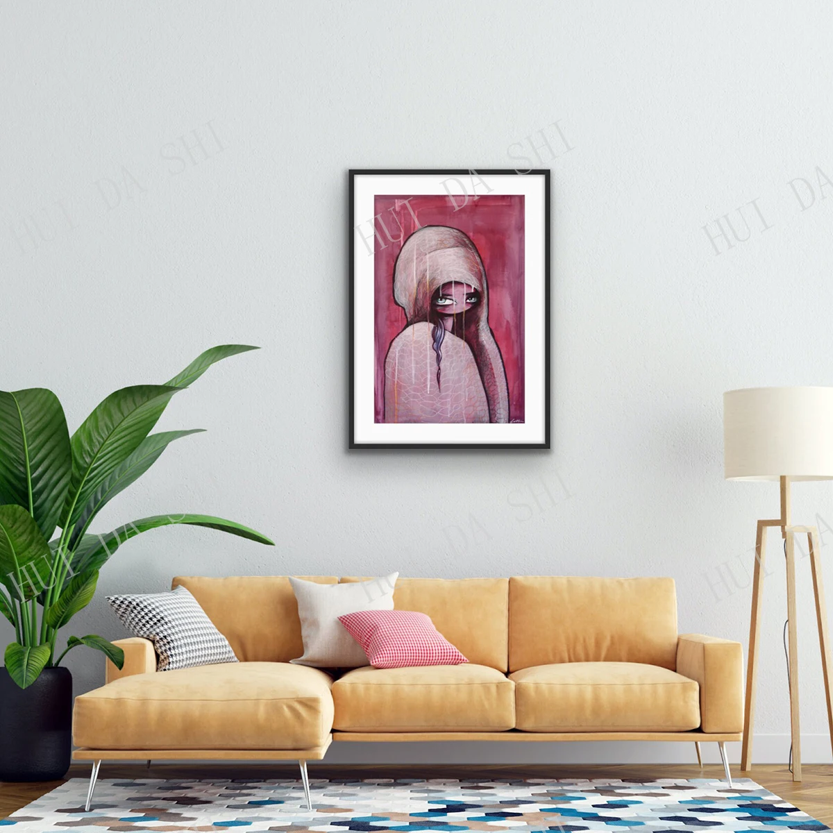 Картина Джейн меланхоли уникальная живопись Lowbrow рисование по сурреаллизму