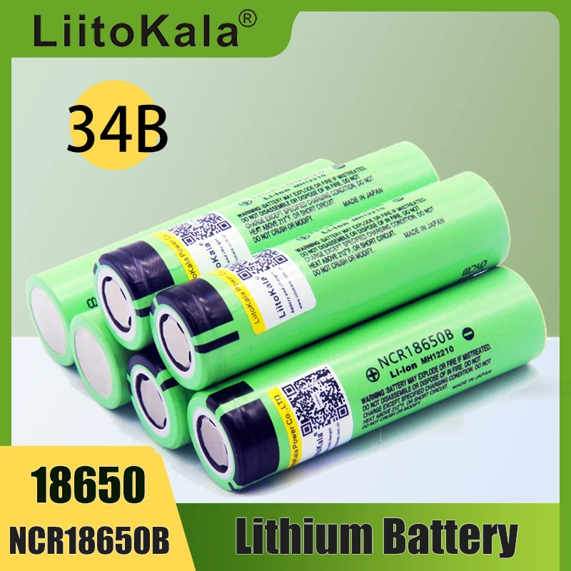 LiitoKala NCR18650B 3400 мАч литий-ионная батарея